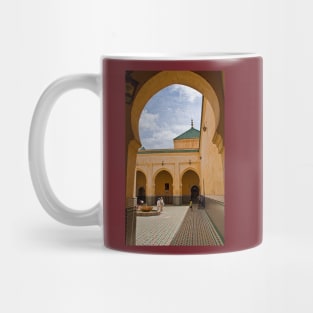 Morocco. Meknes. Mausoleum of Moulay Ismail. Inner courtyard. Mug